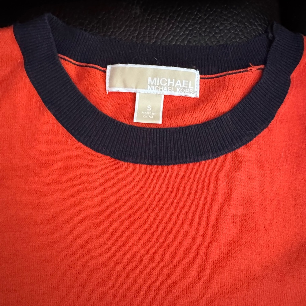 Michael Kors Men's Vibrant Red Crewneck Sweater